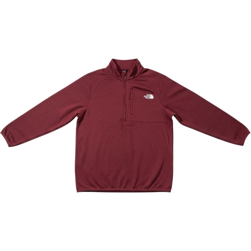 North Face Canyonland Quarter Zip Pullover Mens L‎ Maroon Heather Fleece Outdoor